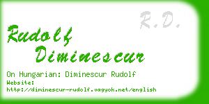 rudolf diminescur business card